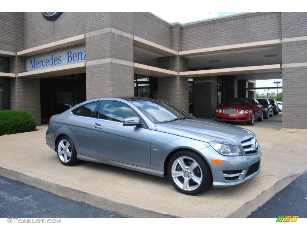 Palladium Silver Metallic 2012 Mercedes-Benz C 250 Coupe Exterior Photo #95243811