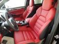 2014 Porsche Cayenne Black/Carrera Red Interior Front Seat Photo