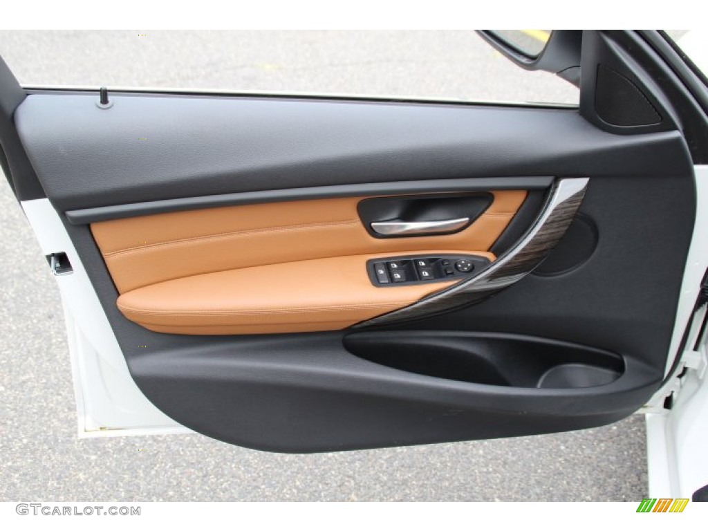 2014 BMW 3 Series 328i xDrive Sedan Saddle Brown Door Panel Photo #95247024