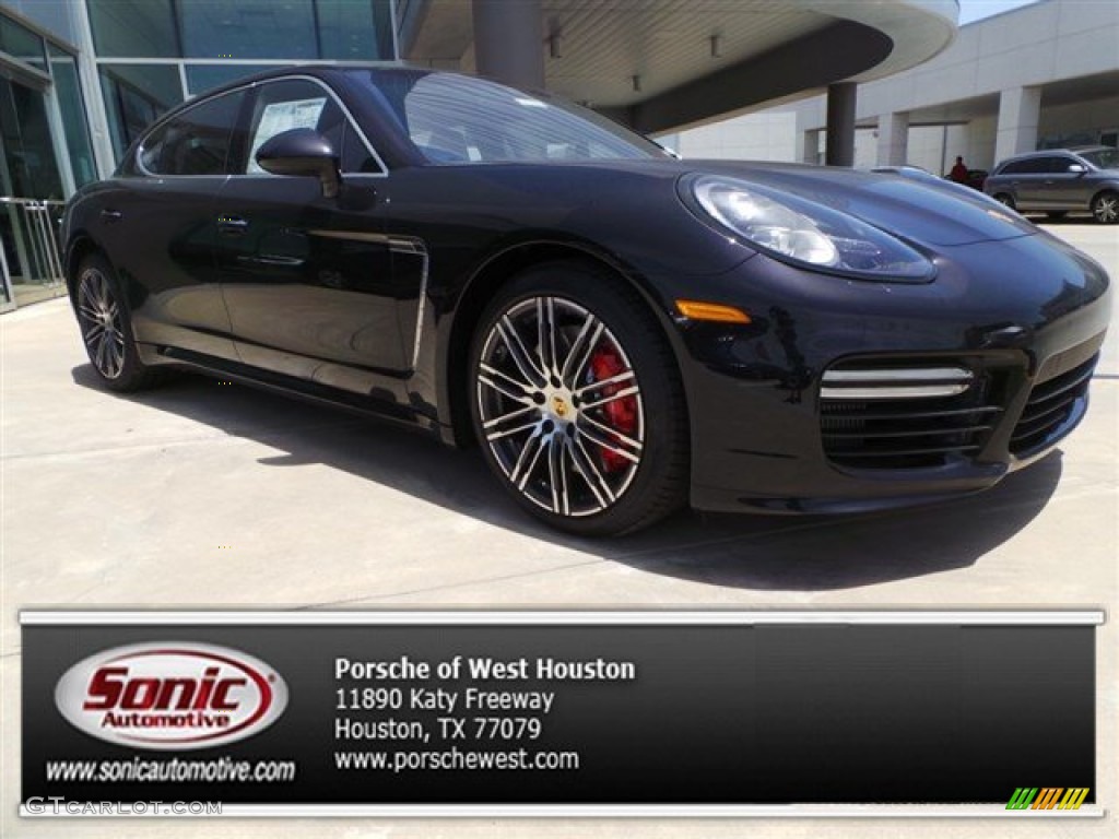 2014 Panamera Turbo Executive - Basalt Black Metallic / Black photo #1