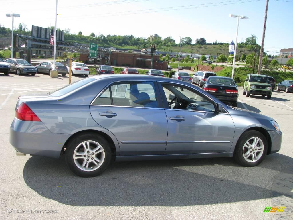 2007 Accord EX Sedan - Cool Blue Metallic / Gray photo #7
