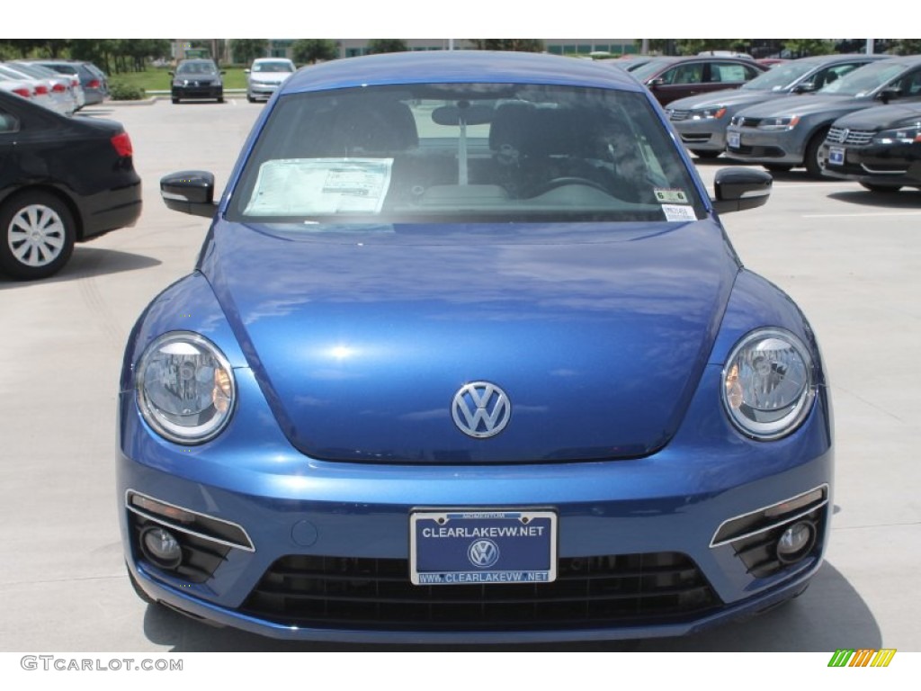 2014 Beetle R-Line - Reef Blue Metallic / Titan Black photo #2