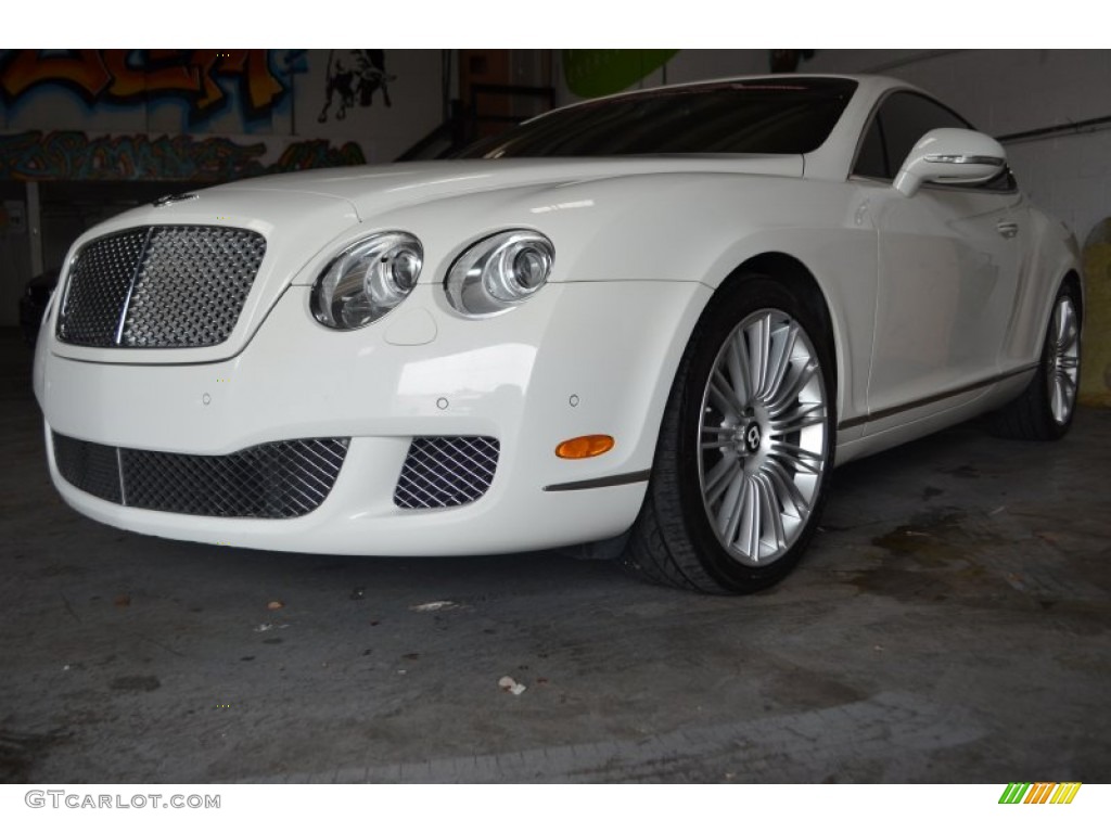 Glacier White Bentley Continental GT