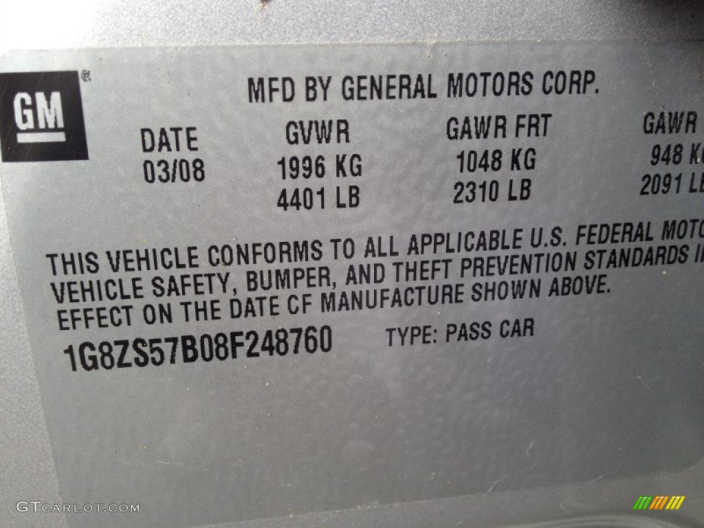 2008 Aura XE - Silver Pearl / Gray photo #26