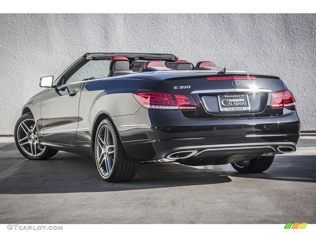 2014 E 350 Cabriolet - Obsidian Black Metallic / Red/Black photo #2