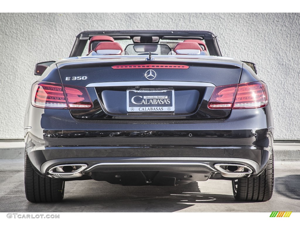 2014 E 350 Cabriolet - Obsidian Black Metallic / Red/Black photo #3