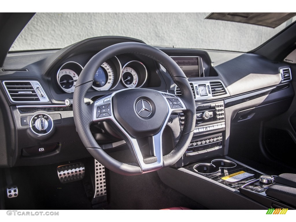 2014 E 350 Cabriolet - Obsidian Black Metallic / Red/Black photo #5