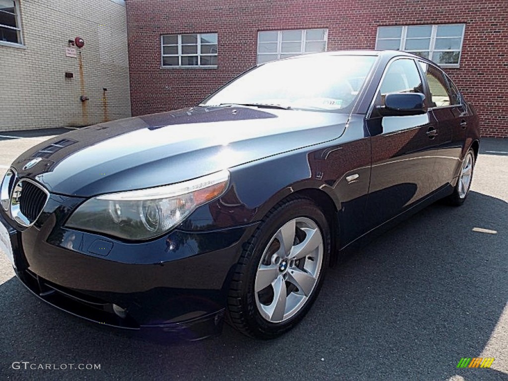 2005 5 Series 525i Sedan - Orient Blue Metallic / Beige photo #1