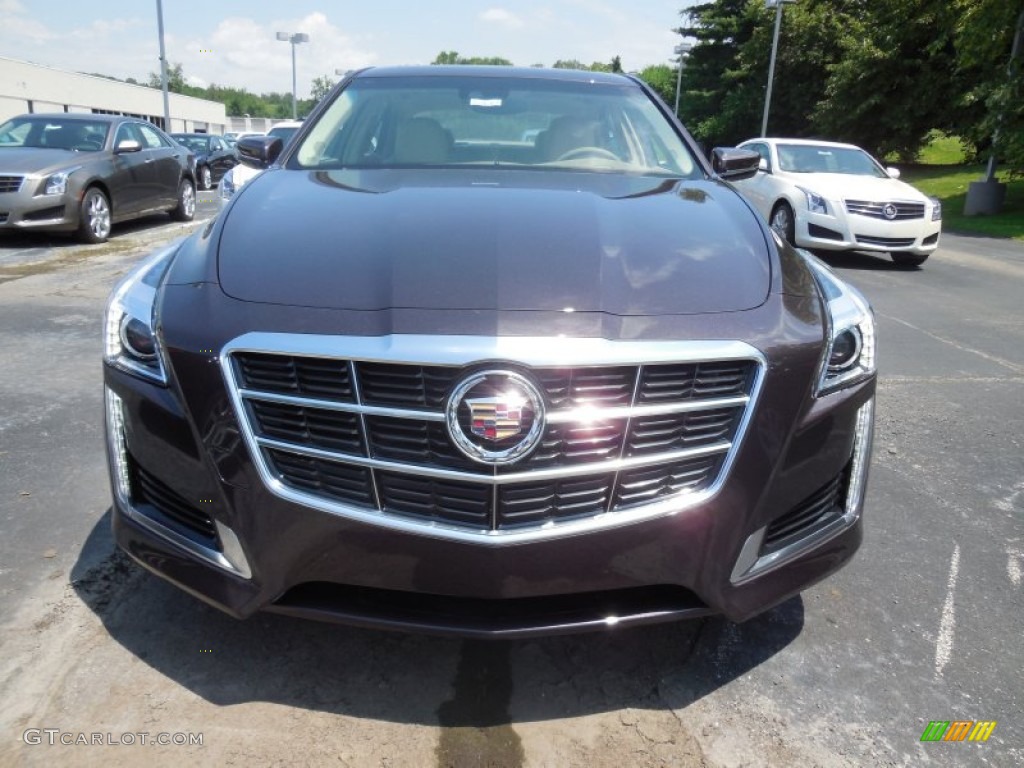 2014 CTS Luxury Sedan AWD - Majestic Plum Metallic / Light Cashmere/Medium Cashmere photo #2