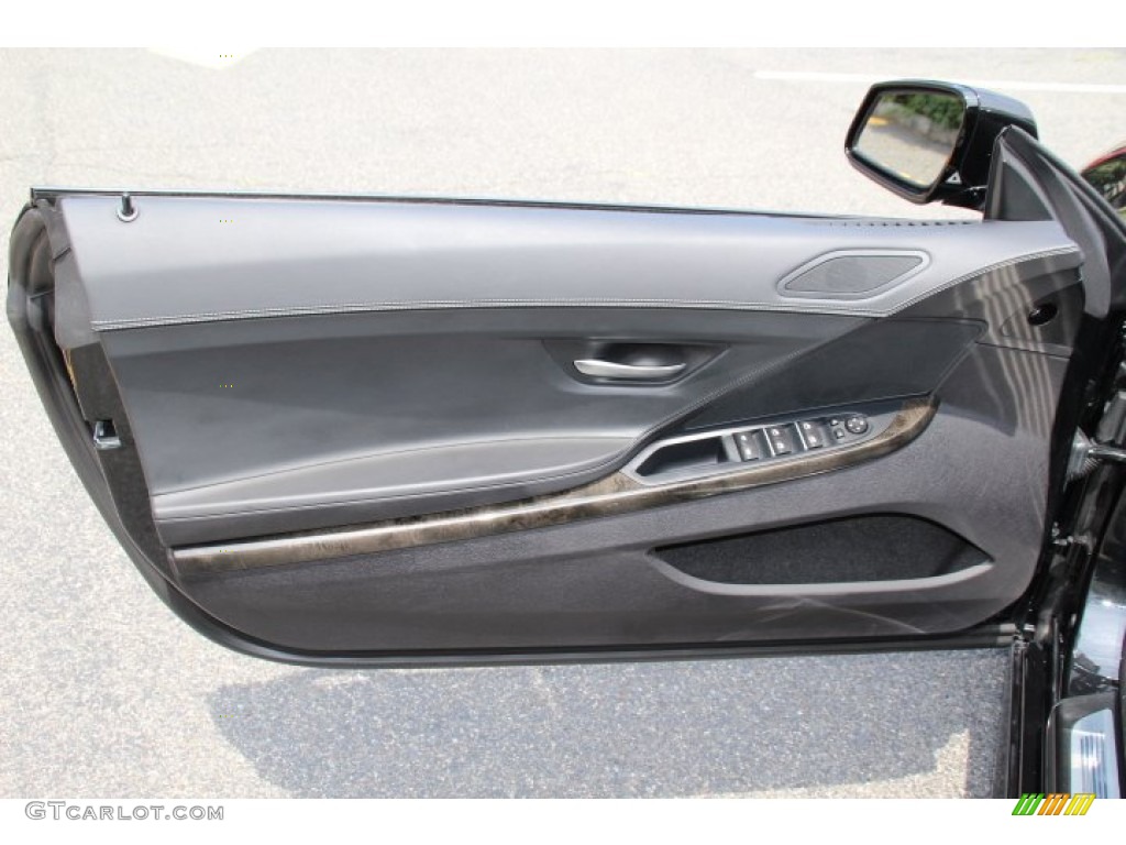 2014 BMW 6 Series 650i xDrive Convertible Black Door Panel Photo #95274579