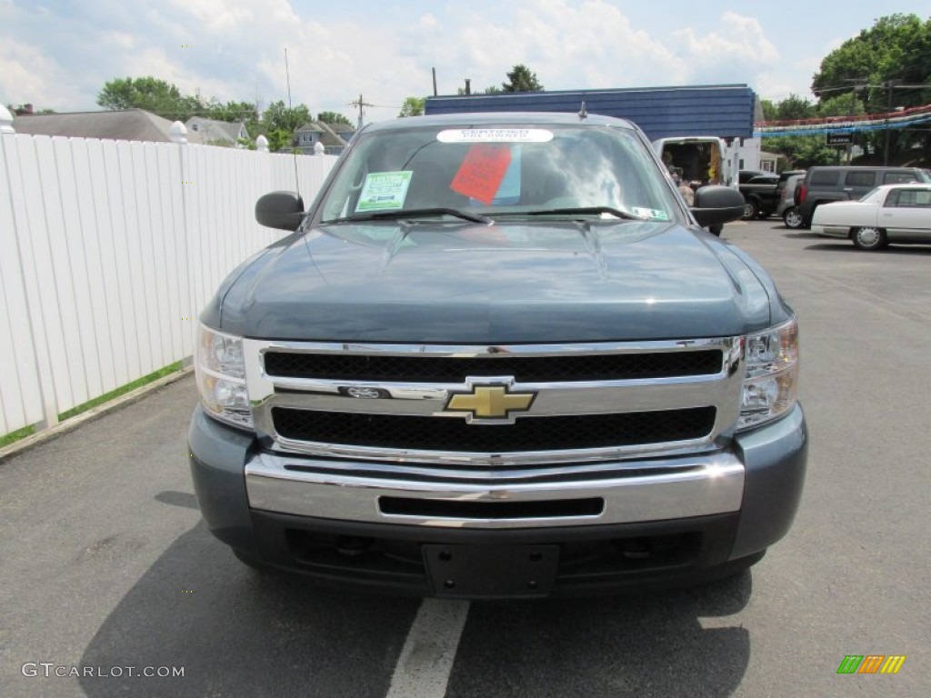 2011 Silverado 1500 LS Extended Cab 4x4 - Blue Granite Metallic / Dark Titanium photo #9