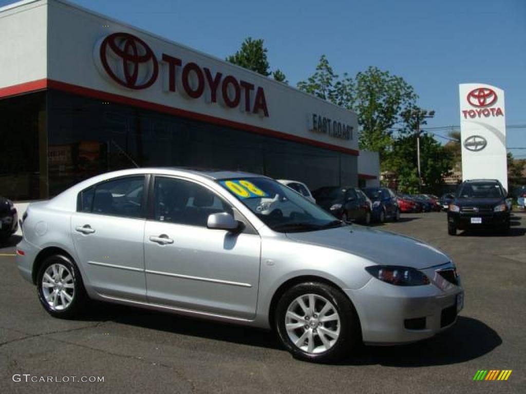 2008 MAZDA3 i Touring Sedan - Sunlight Silver Metallic / Black photo #1