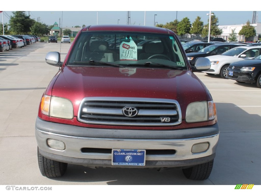 2002 Tundra SR5 Access Cab - Sunfire Red Pearl / Gray photo #2