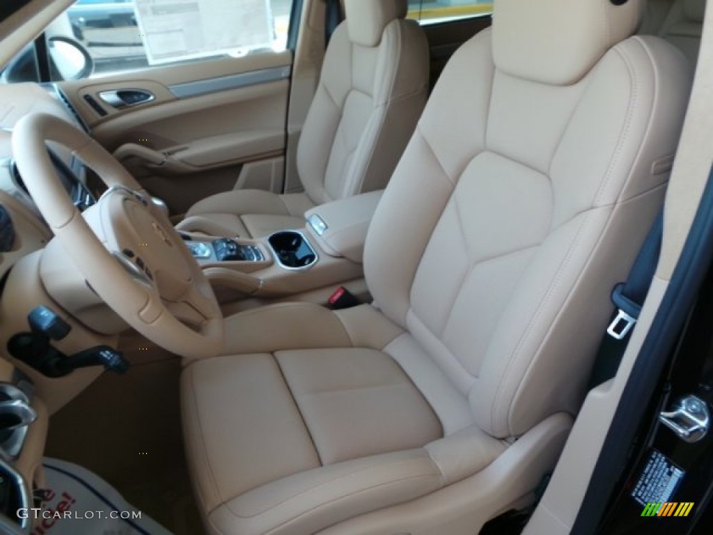 Luxor Beige Interior 2014 Porsche Cayenne Turbo Photo #95290554