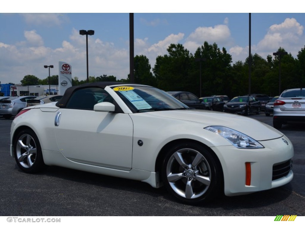 2007 350Z Grand Touring Roadster - Pikes Peak White Pearl / Charcoal photo #1