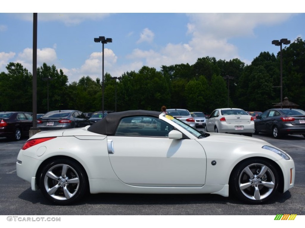 2007 350Z Grand Touring Roadster - Pikes Peak White Pearl / Charcoal photo #2