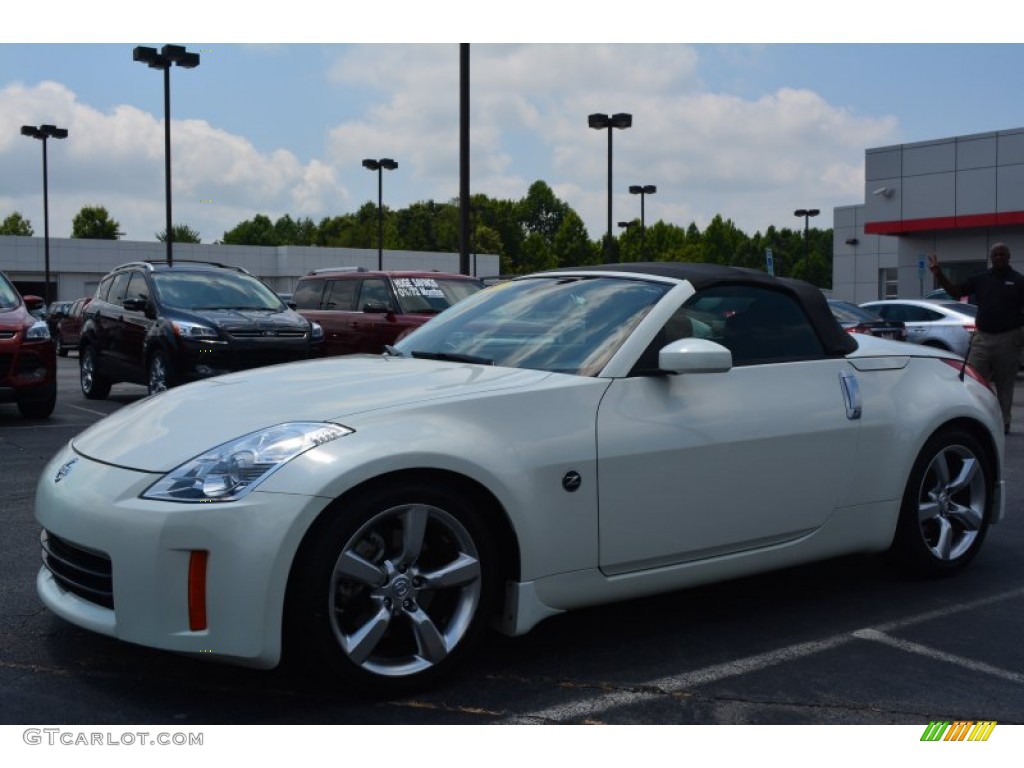 2007 350Z Grand Touring Roadster - Pikes Peak White Pearl / Charcoal photo #3