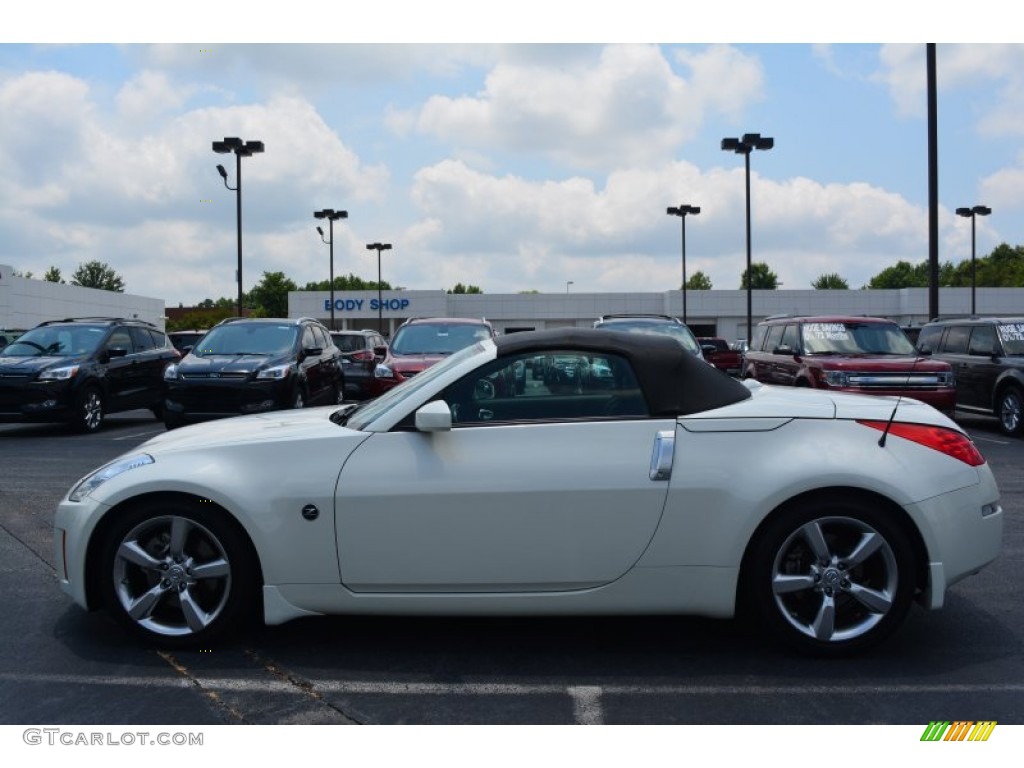 2007 350Z Grand Touring Roadster - Pikes Peak White Pearl / Charcoal photo #6