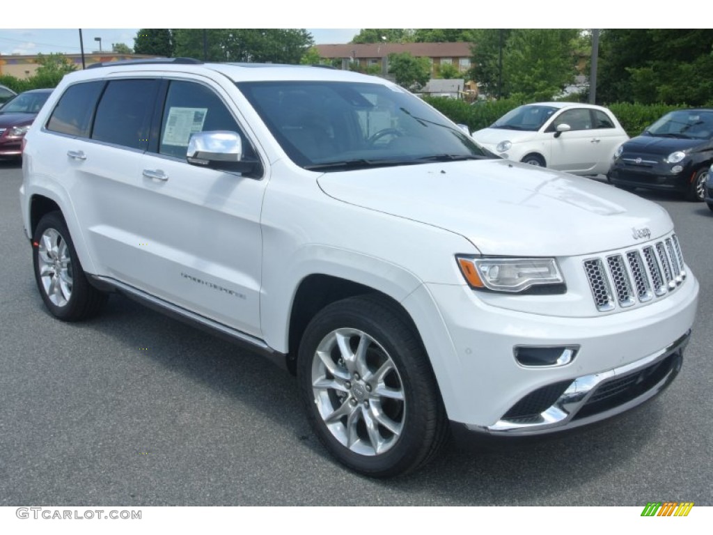 2014 Grand Cherokee Summit 4x4 - Bright White / Summit Grand Canyon Jeep Brown Natura Leather photo #2