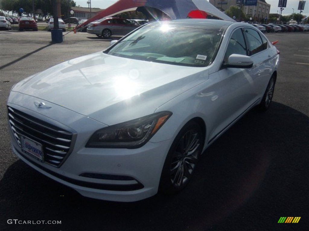 2015 Genesis 5.0 Sedan - Casablanca White / Beige photo #1