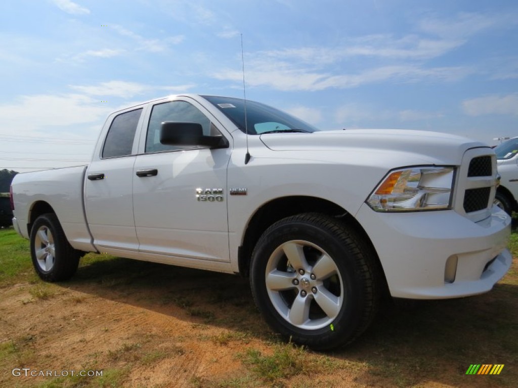 2014 1500 Express Quad Cab - Bright White / Black/Diesel Gray photo #4