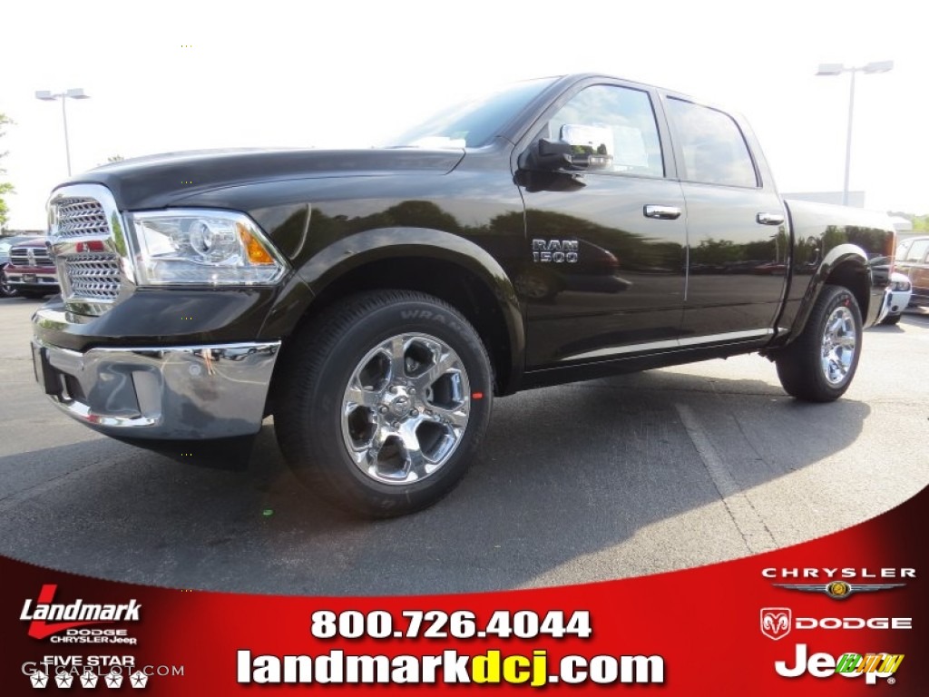 2014 1500 Laramie Crew Cab - Black Gold Pearl Coat / Canyon Brown/Light Frost Beige photo #1