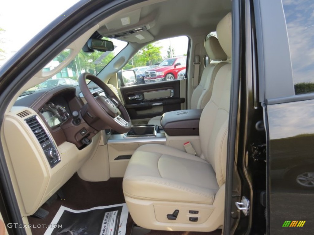 2014 1500 Laramie Crew Cab - Black Gold Pearl Coat / Canyon Brown/Light Frost Beige photo #6