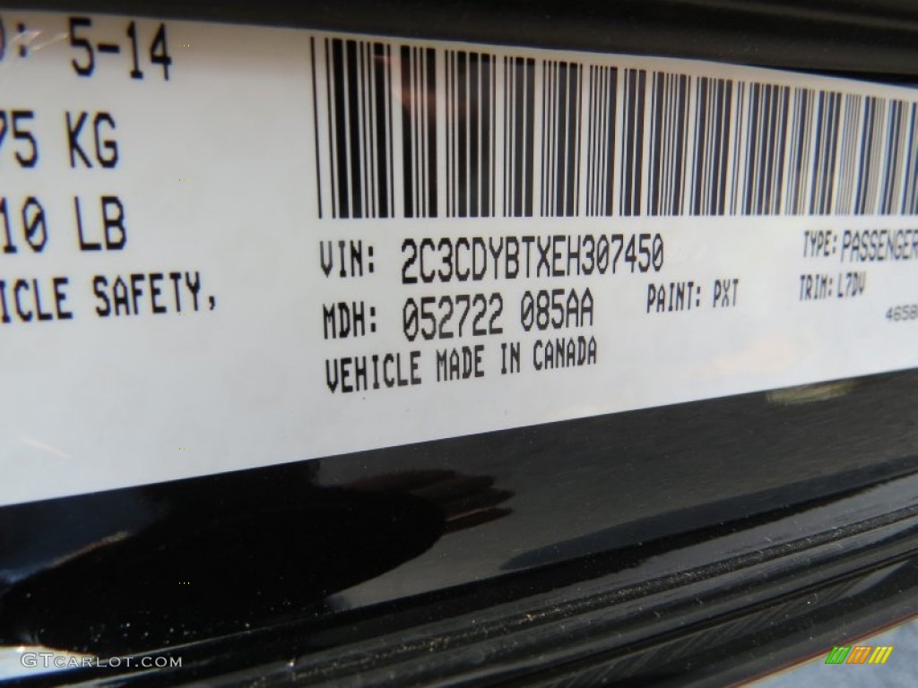 2014 Challenger R/T - Phantom Black Tri-Coat Pearl / Dark Slate Gray photo #9