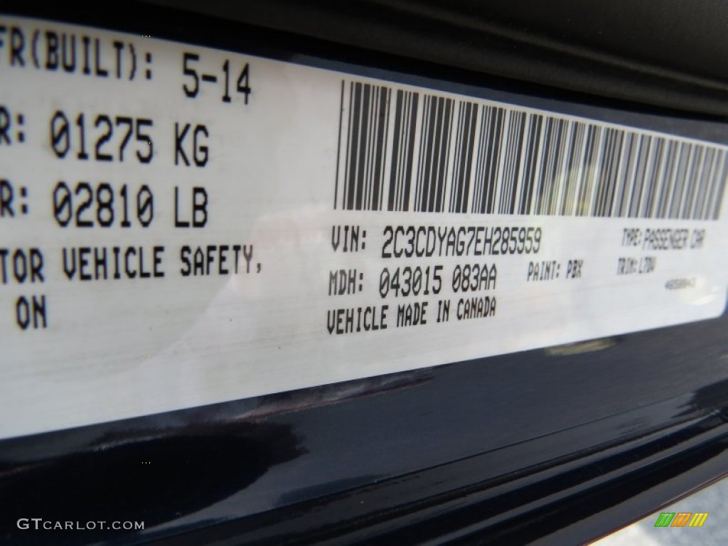 2014 Challenger SXT - Jazz Blue Pearl Coat / Dark Slate Gray photo #9