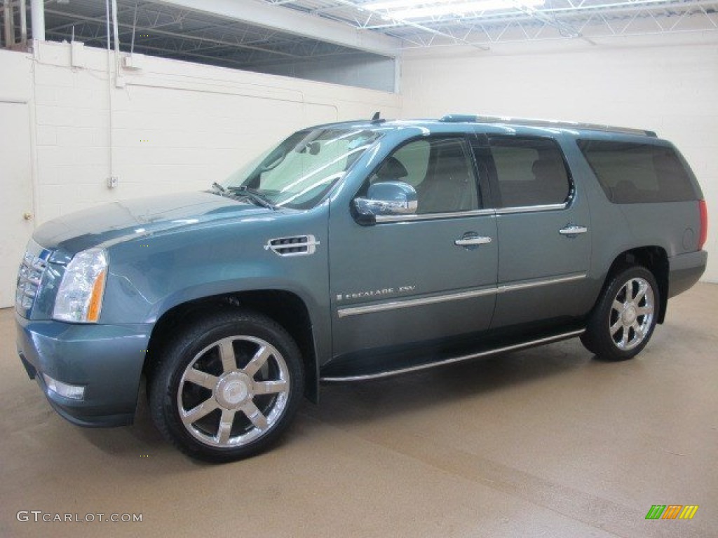 2008 Escalade ESV AWD - Stealth Gray / Ebony photo #5