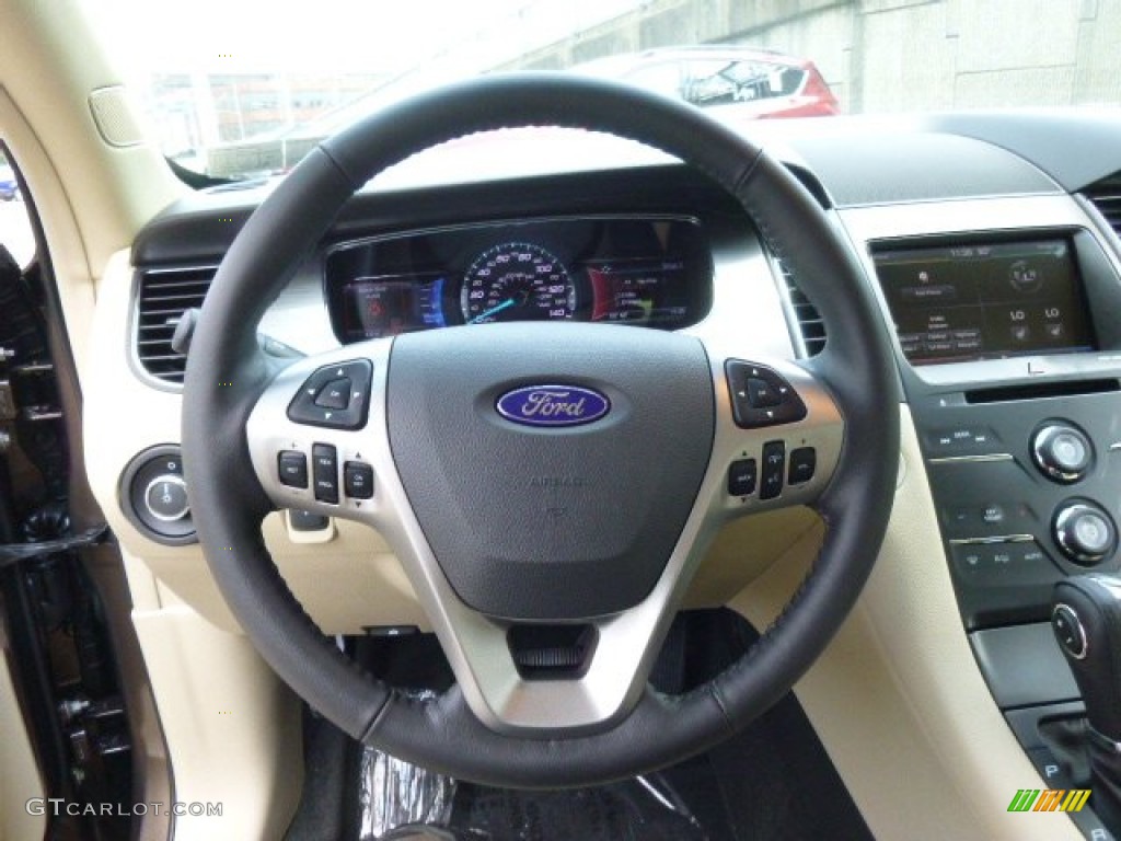 2015 Ford Taurus SEL Dune Steering Wheel Photo #95308405