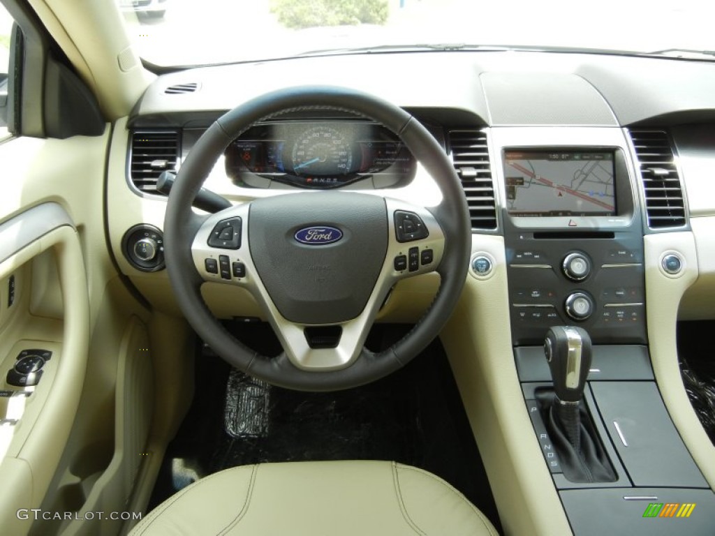2015 Taurus SEL - White Platinum Metallic / Dune photo #8