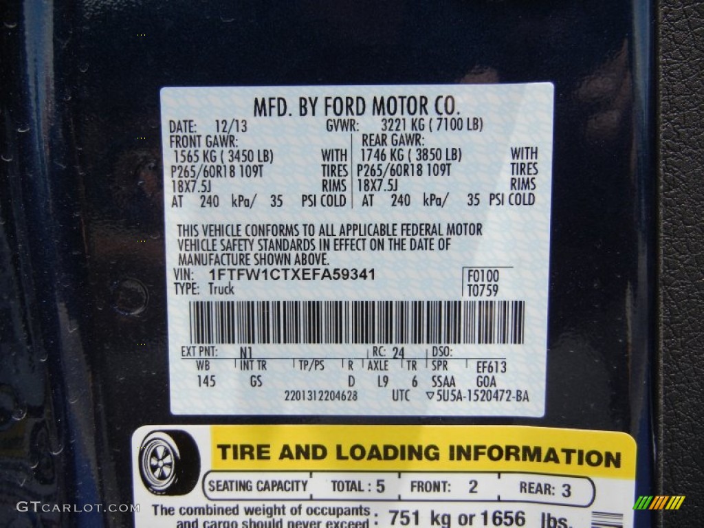 2014 F150 XLT SuperCrew - Blue Jeans / Steel Grey photo #12