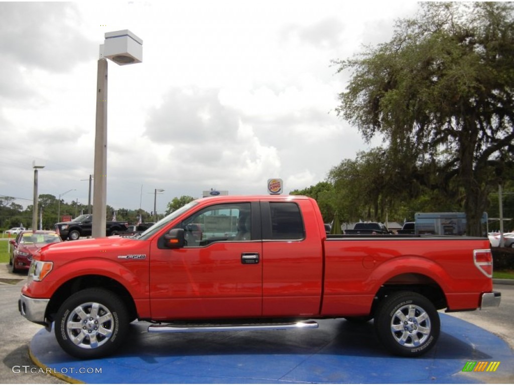 2014 F150 XLT SuperCab - Race Red / Pale Adobe photo #2