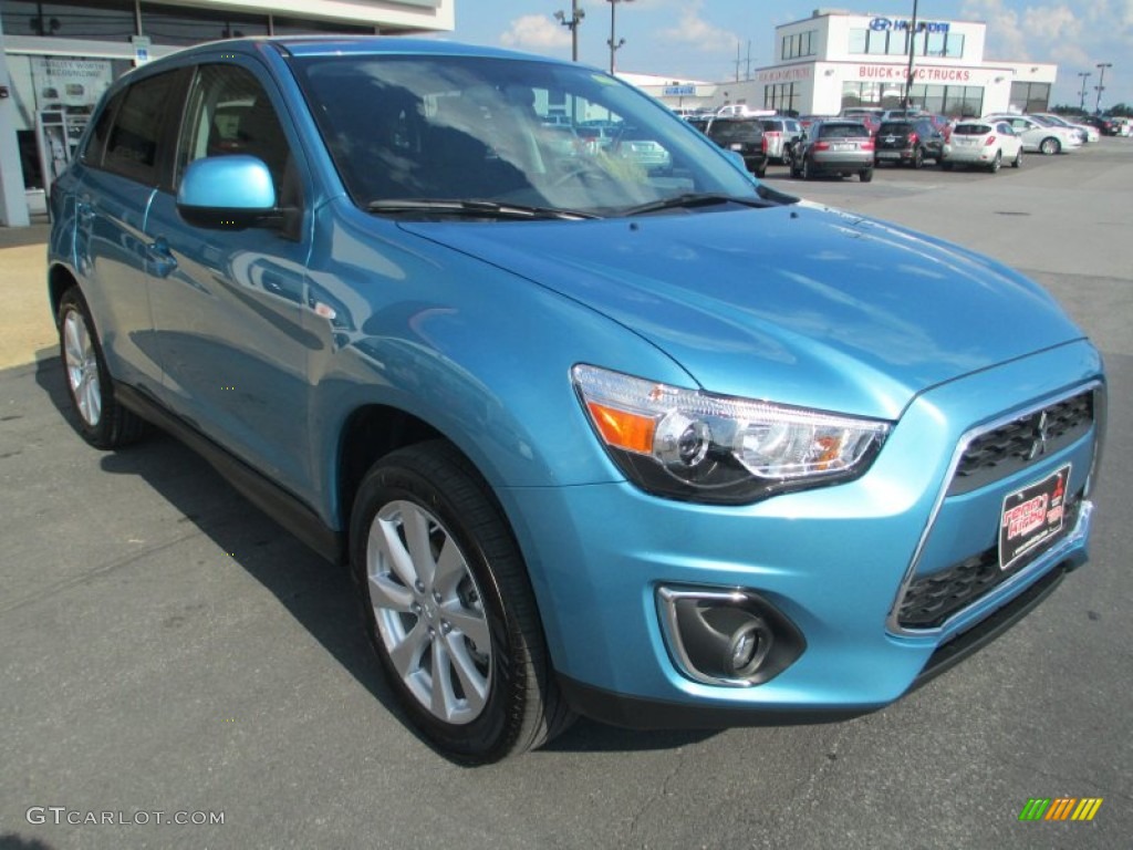 2014 Outlander Sport ES AWD - Laguna Blue Metallic / Black photo #1