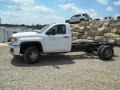 Summit White - Sierra 3500HD Work Truck Regular Cab Dual Rear Wheel Chassis Photo No. 3