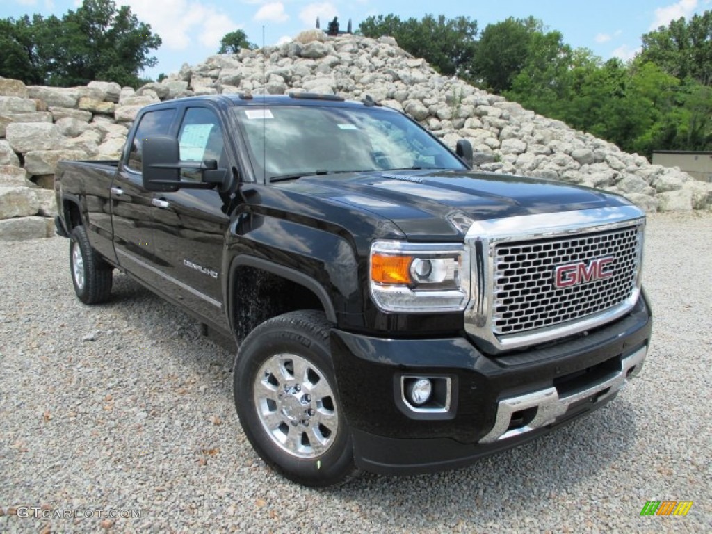 Onyx Black 2015 GMC Sierra 3500HD Denali Crew Cab 4x4 Exterior Photo #95328193