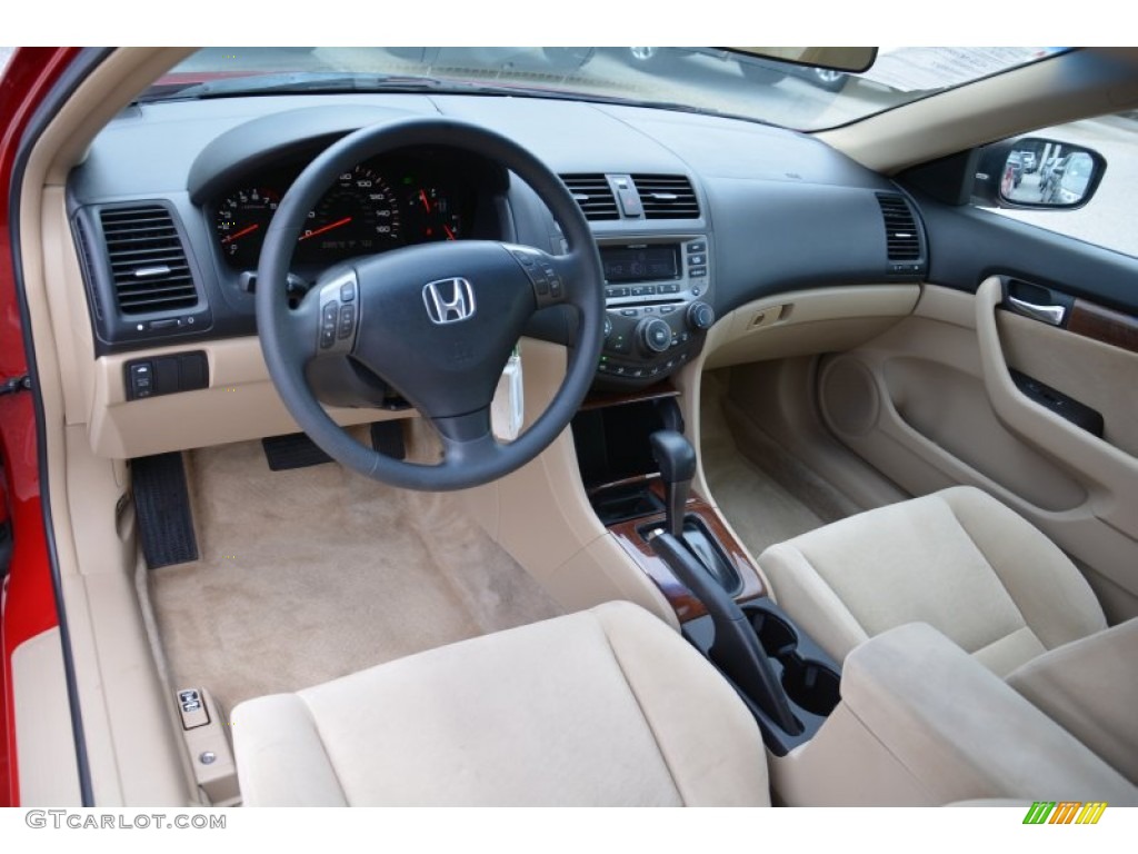 Ivory Interior 2007 Honda Accord EX Coupe Photo #95329093