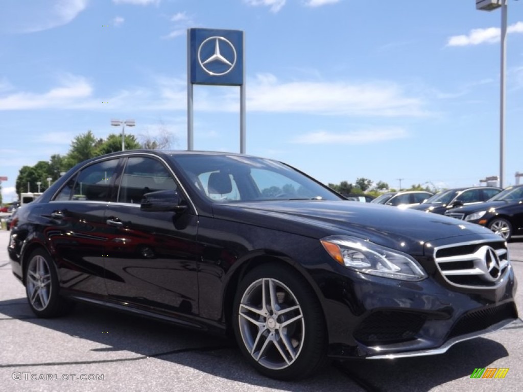 2014 E 350 4Matic Sport Sedan - Black / Black photo #3