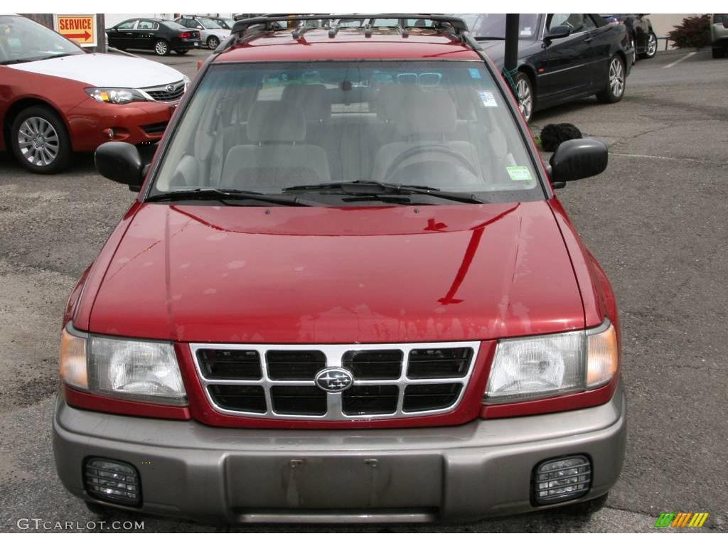 2000 Forester 2.5 S - Canyon Red Pearl / Beige photo #2