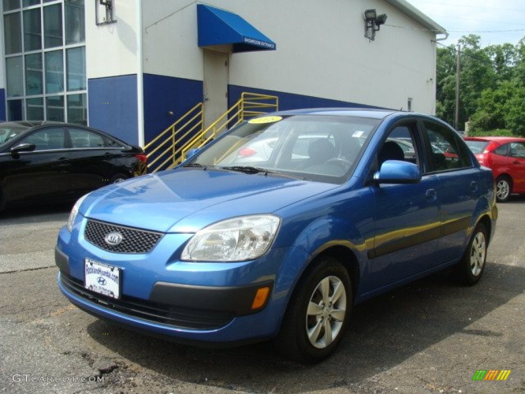 2008 Rio LX Sedan - Sapphire Blue / Gray photo #1