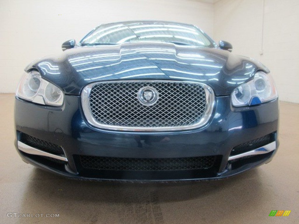 2010 XF Premium Sport Sedan - Indigo Blue Metallic / Barley photo #3