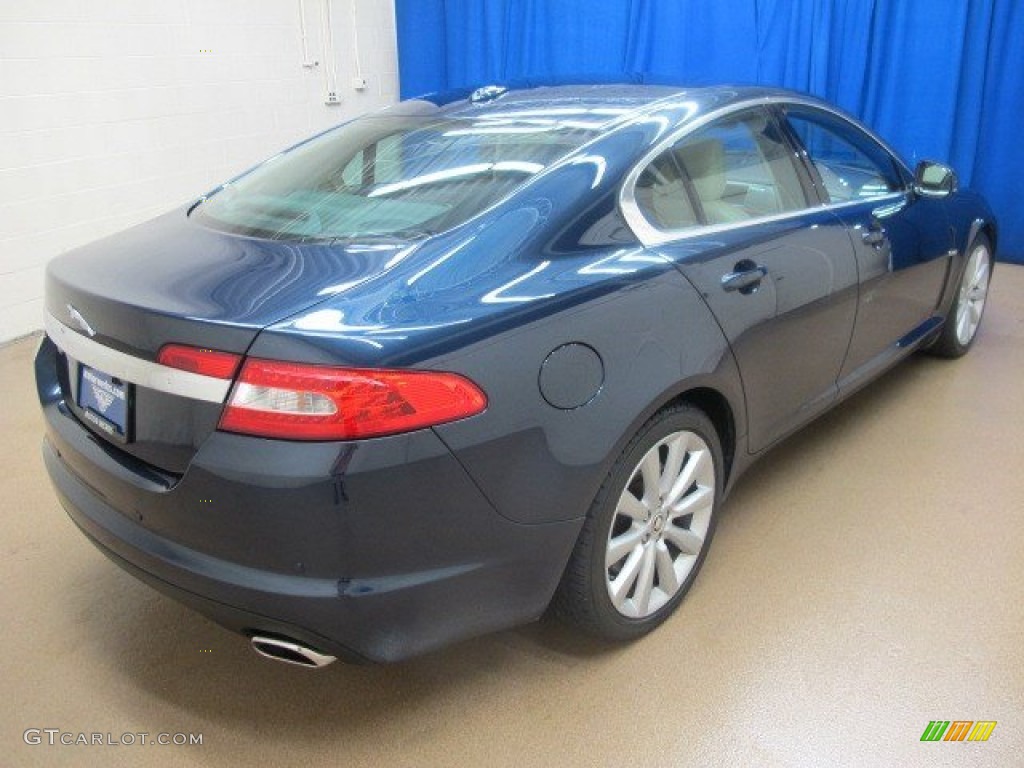 2010 XF Premium Sport Sedan - Indigo Blue Metallic / Barley photo #9