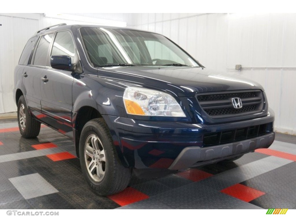 2004 Pilot EX 4WD - Midnight Blue Metallic / Gray photo #14