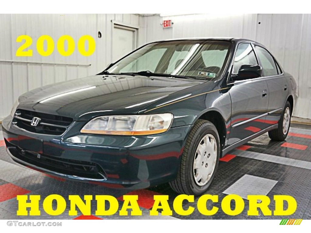 2000 Accord LX Sedan - Dark Emerald Pearl / Ivory photo #1