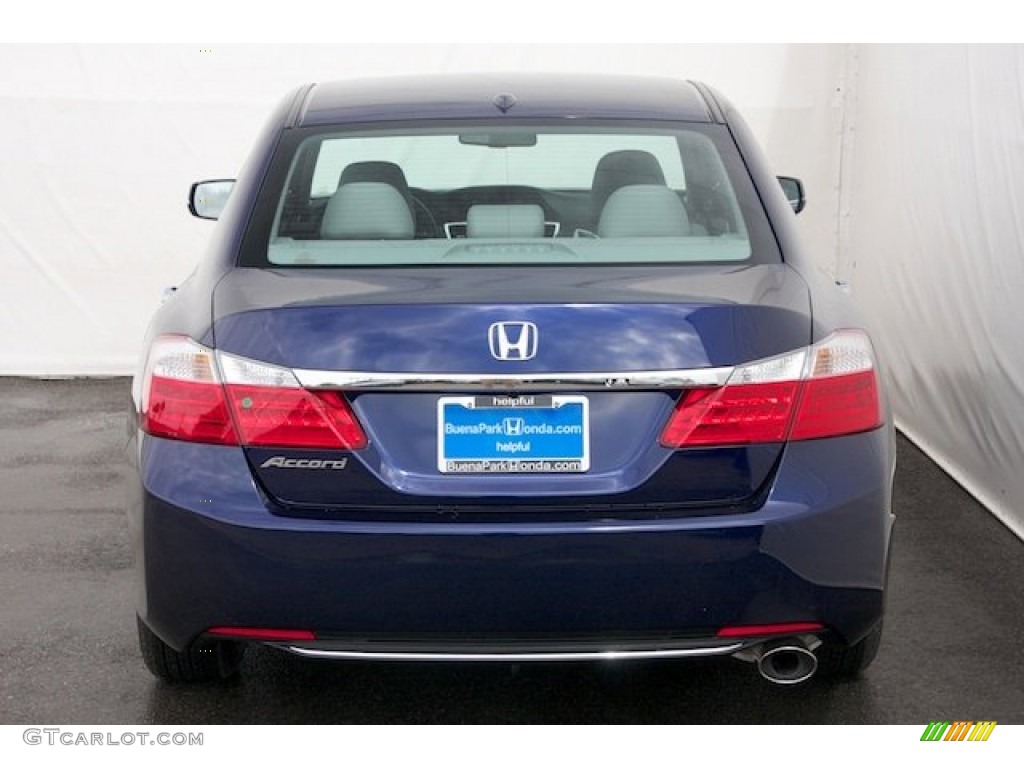 2014 Accord EX-L Sedan - Obsidian Blue Pearl / Gray photo #6