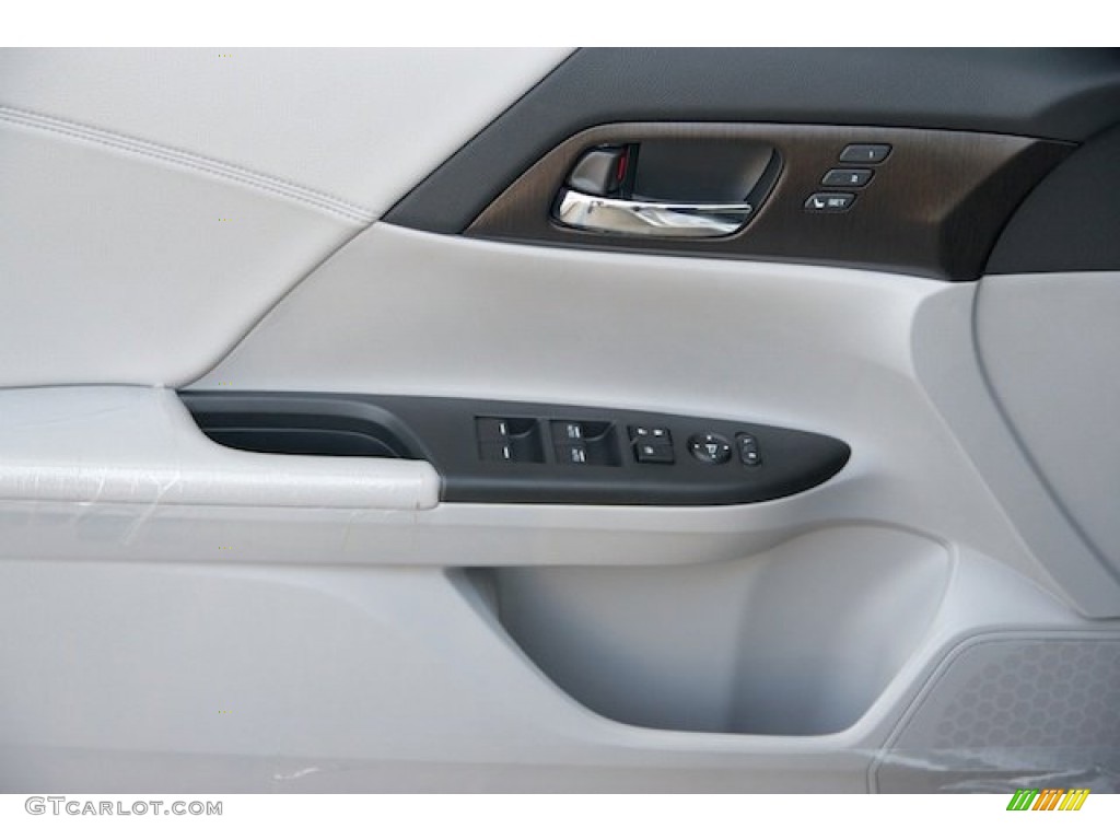 2014 Accord EX-L Sedan - Obsidian Blue Pearl / Gray photo #8