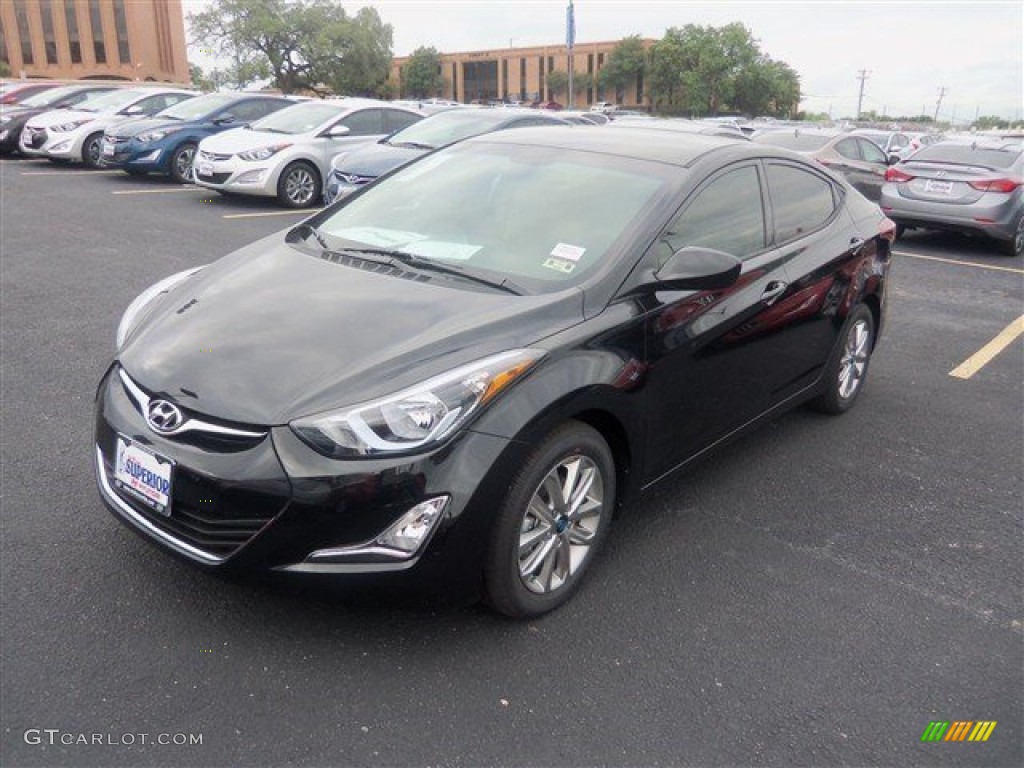 2014 Elantra SE Sedan - Black / Beige photo #1