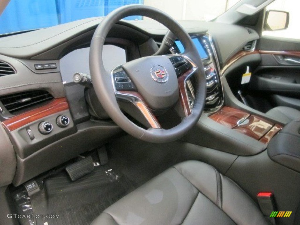 Jet Black Interior 2015 Cadillac Escalade Luxury 4WD Photo #95346156