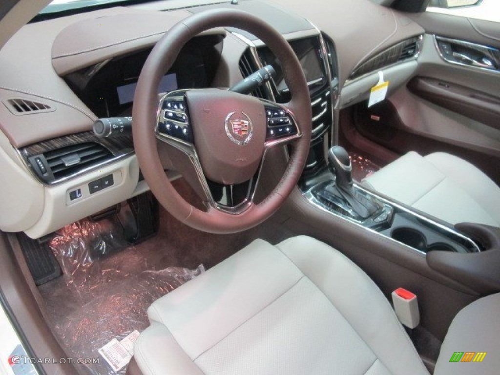 Light Platinum/Brownstone Interior 2014 Cadillac ATS 2.0L Turbo AWD Photo #95349112